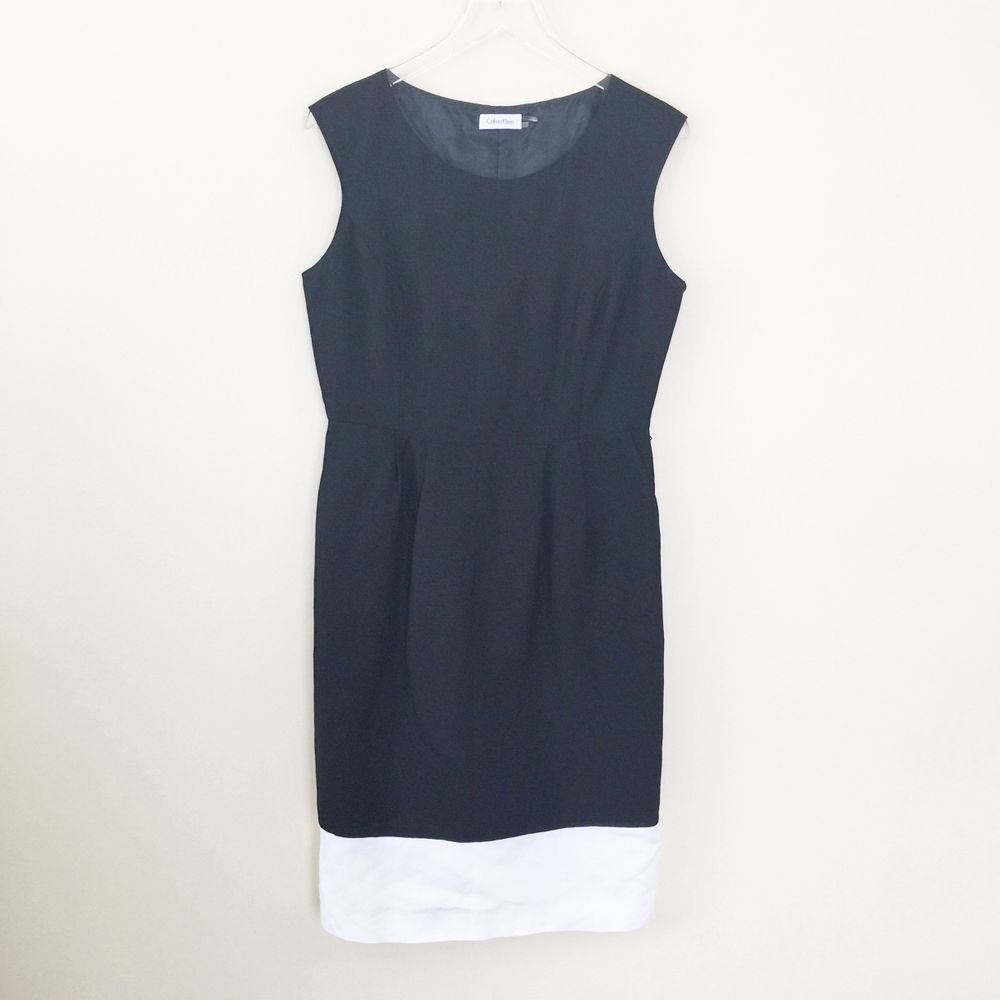 Calvin Klein Color Block Sleeveless Shift Dress 10